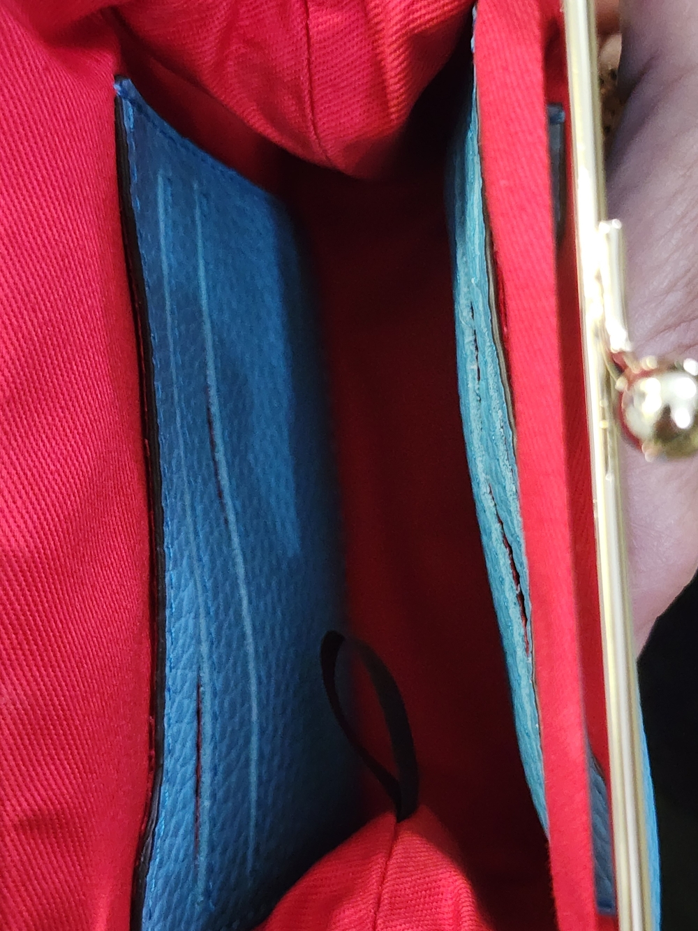 Dooney & Bourke Pebble Leather Kiss-Lock Coin Purse - Turquoise - Picture 7 of 7